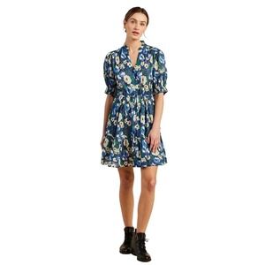 Trovata‎ Bird of Paradise Pheobe in Rosa Blanca Floral Dress Blue Size M